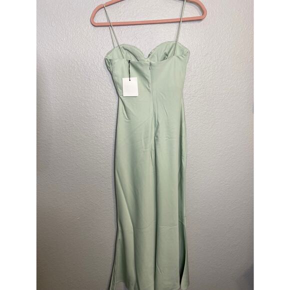 MISHA Casandra Midi Dress Seafoam 0 - Picture 6 of 10